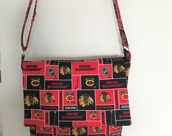 The Champion: Chicago Blackhawks Licensed Fabric Purse / Messenger Bag