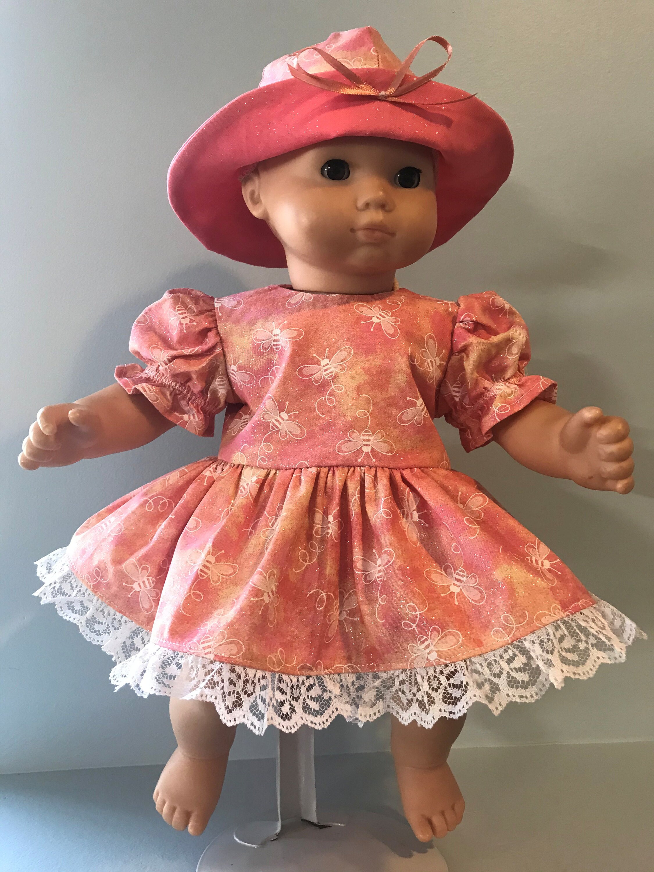 Red Polka Dot Doll Outfit for the American Girl 15 Bitty Baby 