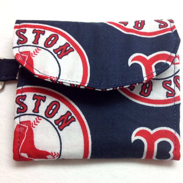 The Batter Up:  Tri-Fold Wrist Wallet (Licensed Boston Red Sox Print)