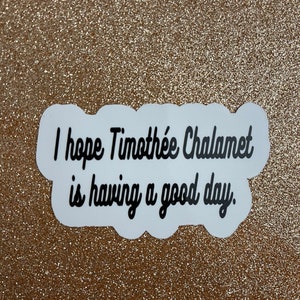 Timothee Chalamet Good Day Sticker