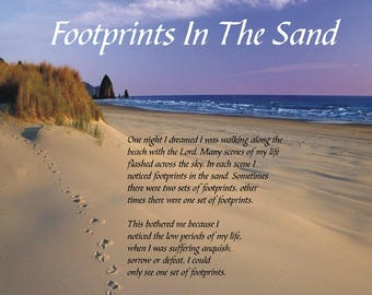 Footprints in Sand | Etsy