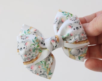 Girls Toddlers Ladies Handmade Ribbon Hair Bow Clip Australian Australiana Birds Parrott Bilby Aussie Hair Australia Day Hair