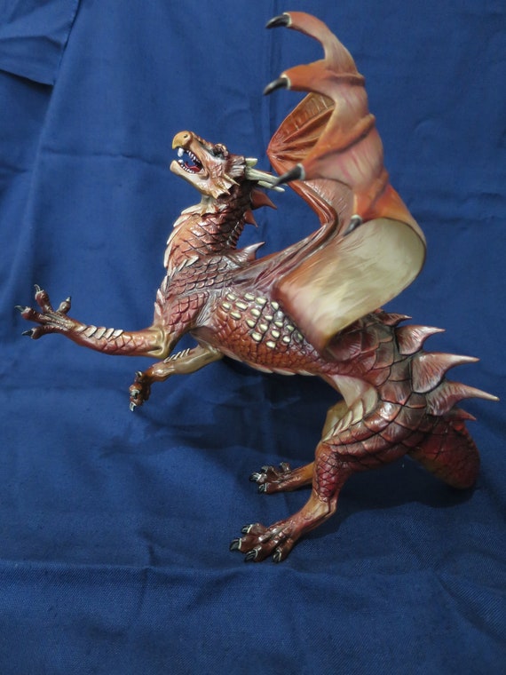 Polymer Clay Realistic Dragon Fantasy Art Sculpture Stature Figure Handmade Original