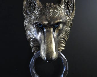 Wolf Head Door Knocker Fantasy Castle Decor Magnetic