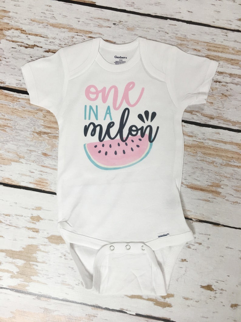 Summer Baby Girl Clothes 531 One in a Melon Shirt One In A Melon Birthday 1st Birthday Watermelon Onesie\u00ae First Birthday Girl Outfit