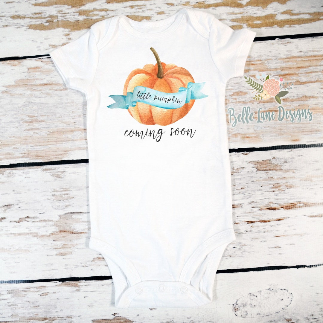 Little Pumpkin Coming Soon Onesie Boy Pumpkin Fall Baby - Etsy