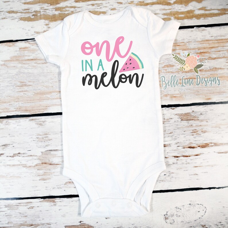 Summer Baby Girl Clothes 531 One in a Melon Shirt One In A Melon Birthday 1st Birthday Watermelon Onesie\u00ae First Birthday Girl Outfit