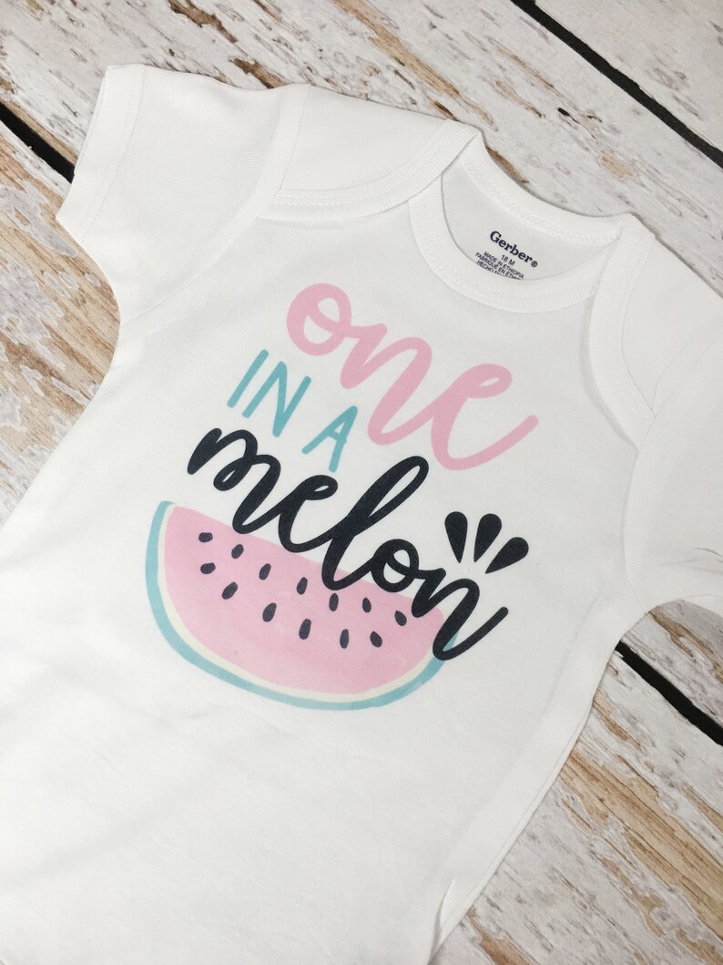 Summer Baby Girl Clothes 531 One in a Melon Shirt One In A Melon Birthday 1st Birthday Watermelon Onesie\u00ae First Birthday Girl Outfit