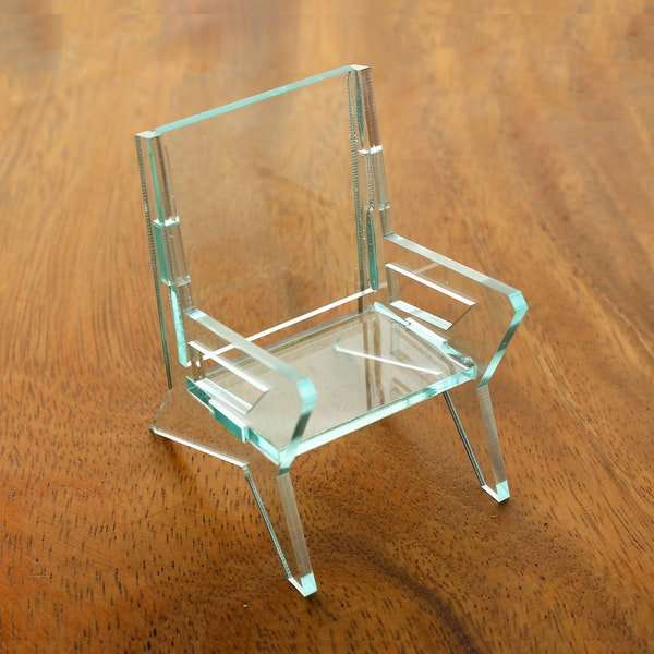 Lucite Butterfly Chair - 2 maten: schaal 1/12 en schaal 1/24 Miniatuur Modern Decor