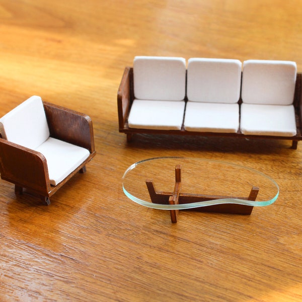 1:24 scale LOUNGE Living Room Set - Modern Dollhouse Furniture Kit