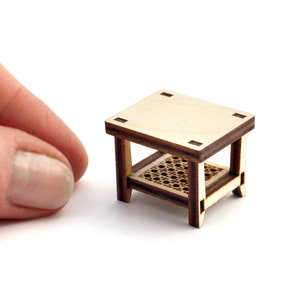 1:24 scale Cane Side Table - Modern Dollhouse Furniture kit