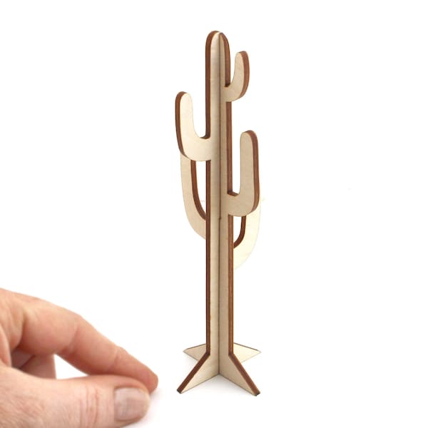 1:12 scale Desert Modern Cactus Coat Rack - Miniature Dollhouse Furniture kit