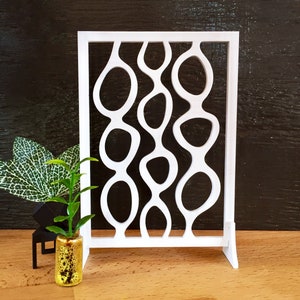 Wavy Ovals Room Divider: 2 Sizes - Miniature Modern MCM decor