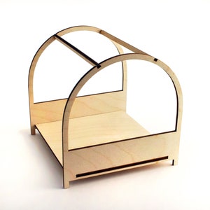 1:16 scale GETAWAY Canopy Bed - Modern Miniature Furniture Kit