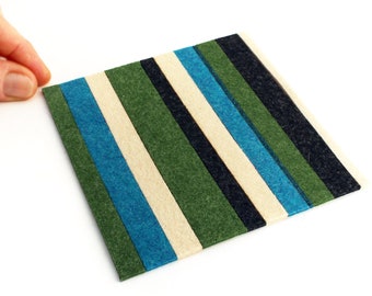 Miniature Rug: Beachy Stripes - Modern Miniature Dollhouse decor