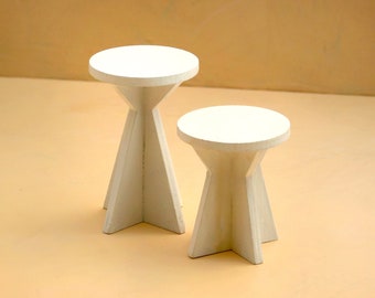1:12 scale Cloud City Side Table Set - 2-Piece Set - Modern Miniature Furniture kit