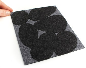 Miniature Rug: Dark Gray 6 Pebbles - Modern Miniature Dollhouse decor