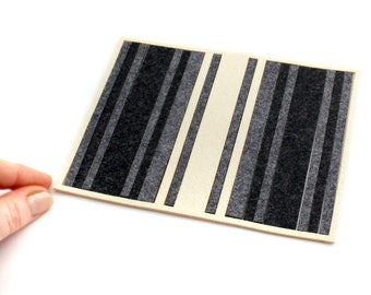 Miniature Rug: Ombre Gray Stripes - Modern Miniature Dollhouse decor