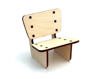 1:12 scale Desert Modern Lounge Chair - Miniature Dollhouse Furniture kit