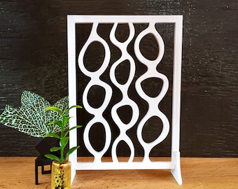 Wavy Ovals Room Divider: 2 Sizes - Miniature Modern MCM decor