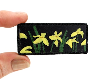 Yellows on Black - Miniature Painting / Artwork for the Modern Home