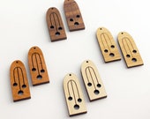 Pair of Three Bells Beads - Walnut, Cherry, Maple and Bamboo