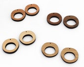 2 Egg Hoop Beads - Maple, Cherry, Walnut, or Bamboo