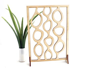 Wavy Ovals Room Divider: 3 Sizes - Miniature Modern MCM decor