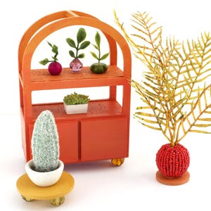 Ombre Plant Cabinet + Plants Set - STUDIO PEEL Collection - 1:12 scale Modern Miniature furniture and fabulous plants