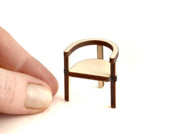 1:24 scale GETAWAY Chair - Modern Miniature Dollhouse Furniture kit