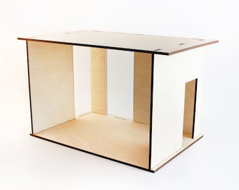 The Rasa Room Box - A 1:12 Scale Miniature Roombox w/ Plexiglass Windows!