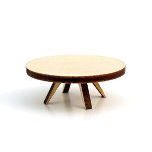 1:24 scale Desert Modern Round Coffee Table - Miniature Dollhouse Furniture kit