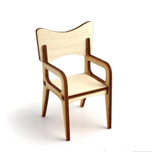 1:12 scale Cloud City Dining Chair - Modern Dollhouse Furniture kit