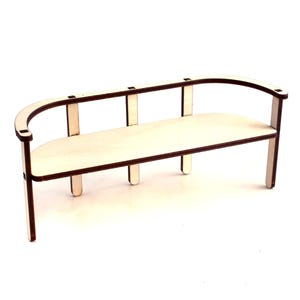 1:12 Scale Getaway Modern Bench - Dollhouse Miniature Furniture