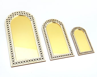 Cane Arched Mirror: 3 sizes - Modern Miniature decor