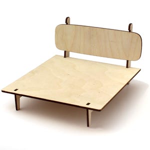 1:12 scale ZEN LOFT Bed - Modern Dollhouse Furniture kit