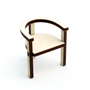 Clubhouse Chair - 1:24 scale Miniature Modern Furniture