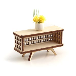 1:24 scale Desert Modern Credenza - Modern Dollhouse Furniture kit