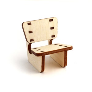 1:24 scale Desert Modern Lounge Chair - Miniature Dollhouse Furniture kit