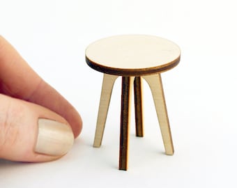 HERMES Stool / Side Table - Modern Miniature Furniture