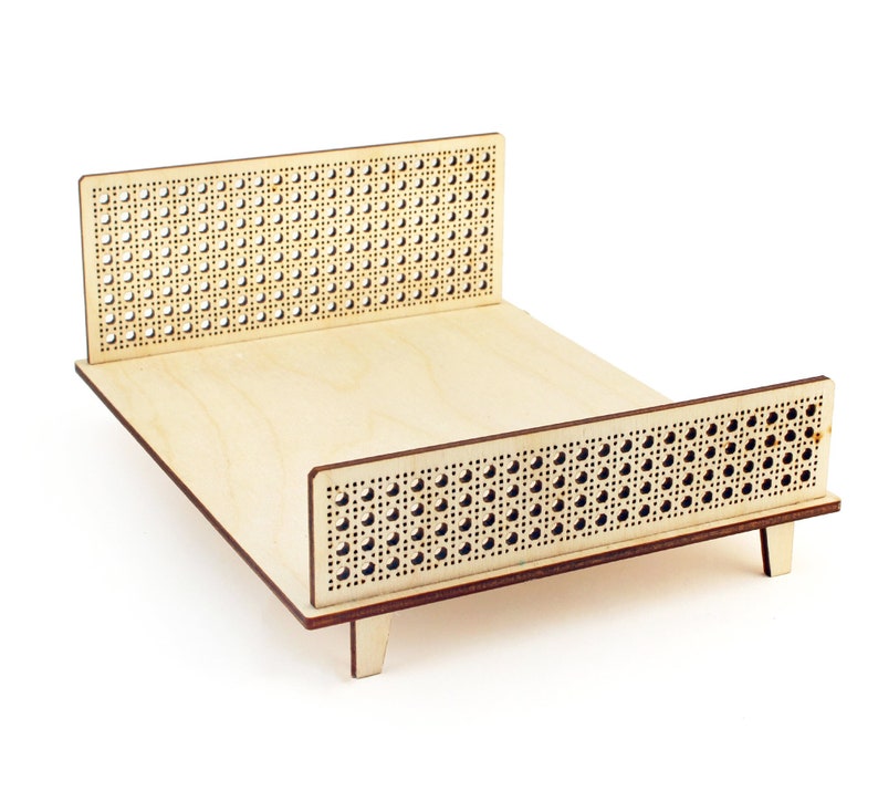 112 Scale Cane Bed Modern Dollhouse Furniture Kit Etsy