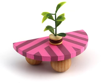 Striped Color Block Coffee Table - STUDIO PEEL Collection - 1:12 scale Modern Miniature furniture