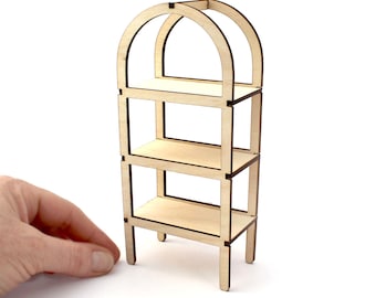 1:12 scale GETAWAY Bookcase - Modern Miniature Furniture Kit