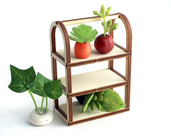 LONG HENRY - Plant Stand / Bookshelf / Whathaveyou : for garden / plants / kitchen / den / library / bedroom - Modern Miniature Shelf Kit