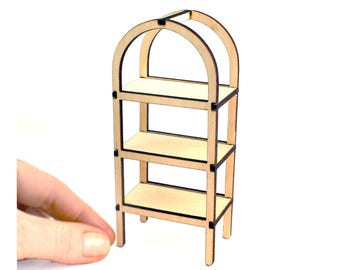 1:16 scale GETAWAY Bookcase - Modern Miniature Dollhouse Furniture Kit