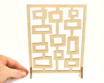 1:12 scale Mod Squares Room Divider - Miniature MCM decor