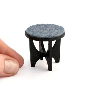 Gray Dot Stool - STUDIO PEEL Collection - Miniature Dollhouse furniture