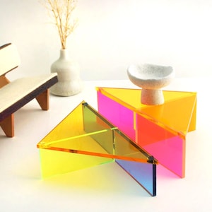 1:12 scale Prism Table 2-Piece Set - Modern Dollhouse Furniture kit