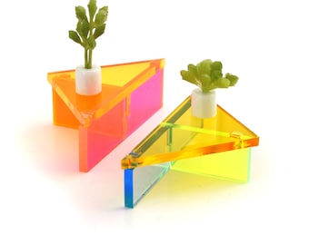 1:24 scale Prism Table 2-Piece Set - Modern Dollhouse Furniture kit