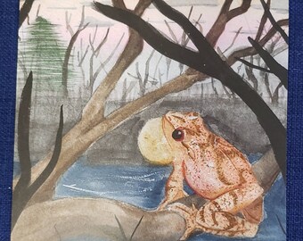 Spring peeper 6x6 wildlife print